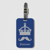 Douanenaam van koning der Mustaches Bagagelabel (Voorkant (verticaal))