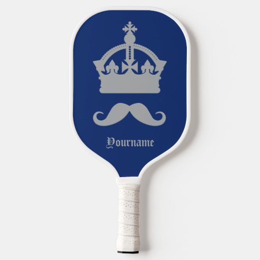 Douanenaam van koning der Mustaches Pickleball Paddle (Achterkant)