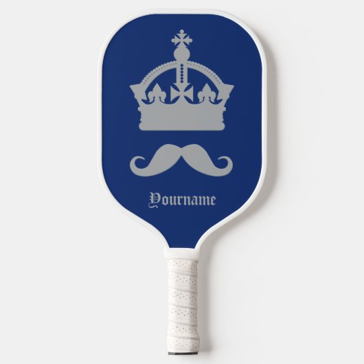 Douanenaam van koning der Mustaches Pickleball Paddle (Voorkant)
