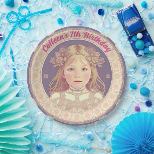 Douanenaam & Verjaardags Ronde Document Borden Papieren Bordje (Feest)