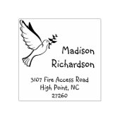 Douanenaam Vredesduif Terugkeeradres Rubberstempel (Afrduk)