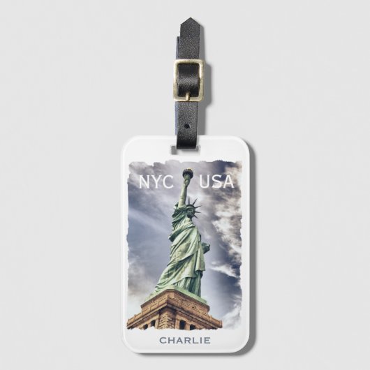 Douanenaam Vrijheidsbeeld Bagagelabel (Voorkant (verticaal))