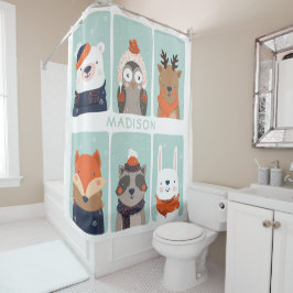 Douanenaam Winterdieren douchegordijn