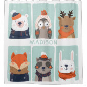 Douanenaam Winterdieren douchegordijn (Voorkant)