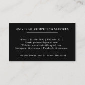 Douanenaam Wit Zwart-wit Hert monogram Visitekaartje (Achterkant)