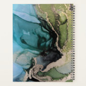 Douanenaam Zwart Blauwgroen Groen Goud Abstracte K Planner (Achterkant)