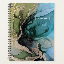 Douanenaam Zwart Blauwgroen Groen Goud Abstracte K Planner