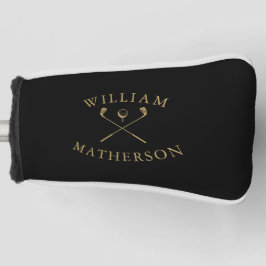 Douanenaam Zwart en Gouden Golfclubs Golfheadcover
