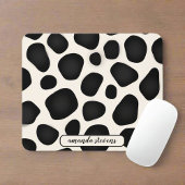 Douanenaam Zwart Typografie Abstract Patroon Muismat