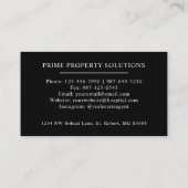 Douanenaam Zwart-wit Hertengewei Monogram Visitekaartje (Achterkant)