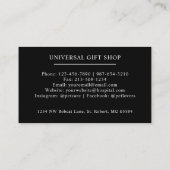 Douanenaam Zwart-wit Hertengewei Monogram Visitekaartje (Achterkant)