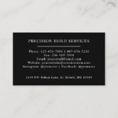 Douanenaam Zwart-wit Hertengewei Monogram Visitekaartje (Achterkant)