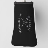 Douanenaam Zwart-witte golfclubs Golfheadcover (Draai 90)