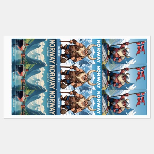 Douanenamen Noorwegen Labels (Vel)