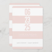 DOUANENTAL STACK witte streep met witte streep waa Save The Date (Voorkant / Achterkant)