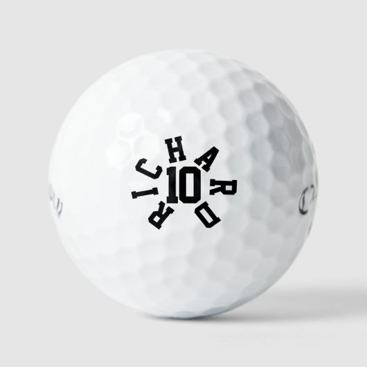 Douanenummer, Gepersonaliseerde Naam Print Golfballen (Voorkant)