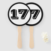 douanenummer handwaaier (Voorkant en achterkant)