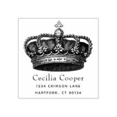 Douaneontwerp Elegant Kroon Logo of Terugkeeradres Rubberstempel (Afrduk)