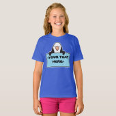 DOUANEPENGUIN MET DOUANETEL,<YOUR TEXT HERE> T-SHIRT (Voorkant volledig)