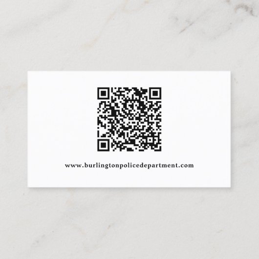 Douanepolitie Afdeling Logo Wetshandhaving Visitekaartje (Achterkant)