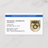 Douanepolitieagent Wetshandhaving Logo QR Code Visitekaartje (Voorkant)