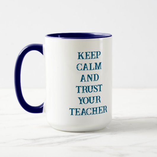 Douanepot voor leraren geschenk mok  (Links)