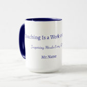 Douanepot voor leraren geschenk mok  (Voorkant links)