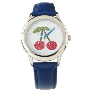 DOUANESCHALKBOARD CHERRY NAVY WATCH HORLOGE