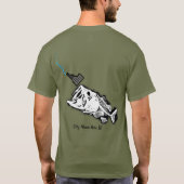 DOUANESCHAPENNAAM ÉÉN BAD BASISSTRIKERING-ID PATRI T-SHIRT (Achterkant)