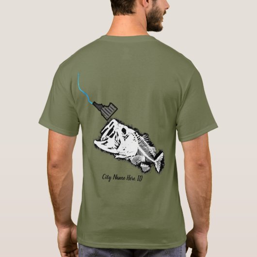 DOUANESCHAPENNAAM ÉÉN BAD BASISSTRIKERING-ID PATRI T-SHIRT (Achterkant)