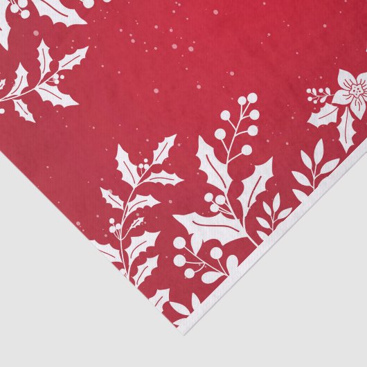 DOUANESCHRISTMAS HOLLY WEEFSUE PAPIER (Detail)