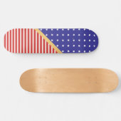 DOUANESTAND EN STRIPEN RODE ZWARTE WITTE PATROON PERSOONLIJK SKATEBOARD (Horizontaal)