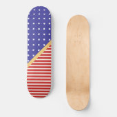 DOUANESTAND EN STRIPEN RODE ZWARTE WITTE PATROON PERSOONLIJK SKATEBOARD (Voorkant)