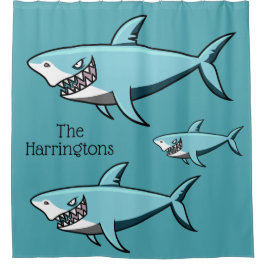 Douanestriem Koel Shark Douchegordijn