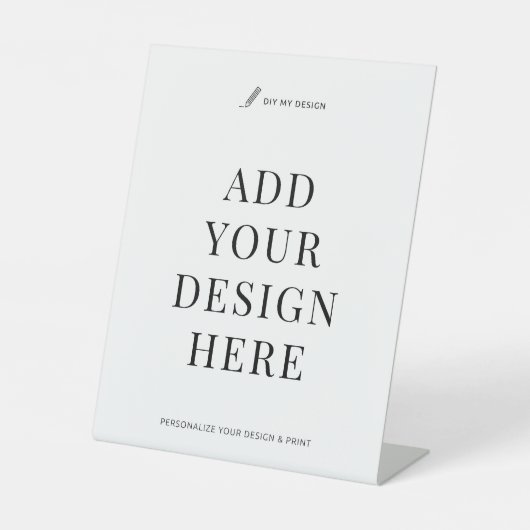 Douaneteken Druk 8x10"Pedestal Bedrijfs teken Reclamebord Met Voetstuk (Voorkant)