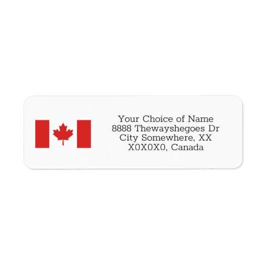 Douanevlag Canada Canada Etiket (Voorkant)