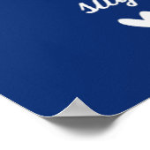 DOUANEZINS moderne typografie donkerblauw Poster (Hoek)