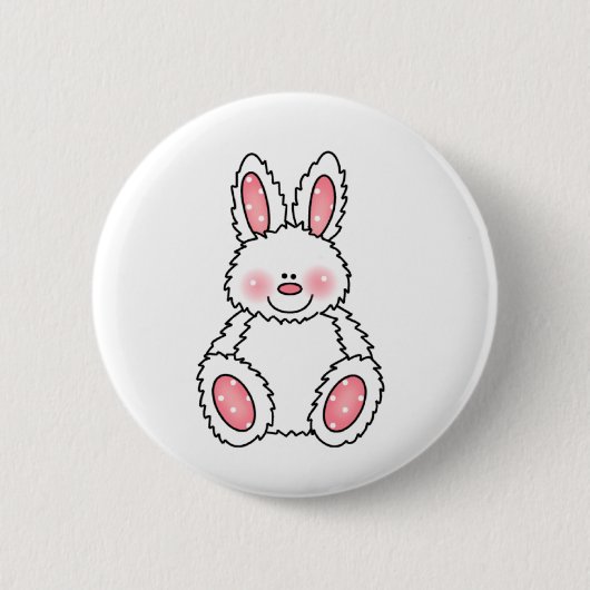 DOUANMPINKFLUFBUNNY RONDE BUTTON 5,7 CM (Voorkant)
