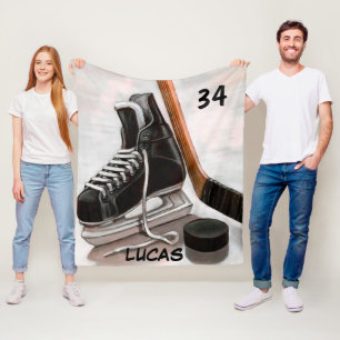 DOUANNAAM ICE HOCKEY FLEECE BLANKET DEKEN