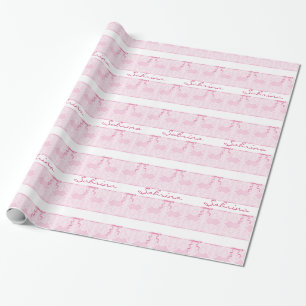 DOUANNAAM  Lace Girl Baby shower Cadeaupapier