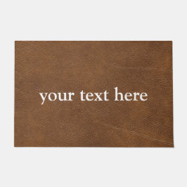 DOUANNAAM MODERN BROWN LEATHER DEUR MAT