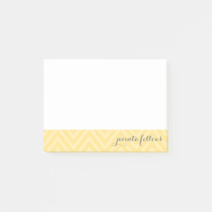 DOUANNAAM NOOT koel chevron patroon geel grijs Post-it® Notes