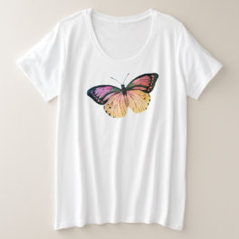 DOUANNAAM PLUS GROOTTE T SHIRT MET BUTTERFLES