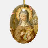 Double Afbeelding St. Catherine of Bologna (SAU 02 Keramisch Ornament (Voorkant)