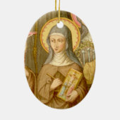 Double Afbeelding St. Catherine of Bologna (SAU 02 Keramisch Ornament (Achterkant)