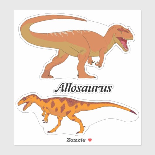 Double Allosaurus Sticker Sheet (Vel)