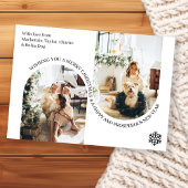 Double Arch Christmas Personalized 2 Photo  Feestdagenkaart