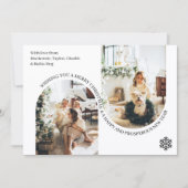 Double Arch Christmas Personalized 2 Photo Feestdagenkaart (Voorkant)