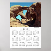 Double Arch Desert Landschap 2025 Kalender Poster (Voorkant)