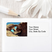 Double Arch Desert Photo retour adreslabel Etiket (Insitu)